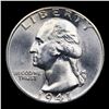 Image 2 : 1941-p Washington Quarter 25c Grades GEM Unc