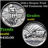 Image 1 : 1936-s Oregon Trail Old Commem Half Dollar 50c Grades GEM+ Unc