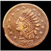 Image 2 : 1863 Indian F-59-385a R2 Mint Error Civil War Token 1c Grades f details