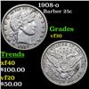 Image 1 : 1908-o Barber Quarter 25c Grades vf++