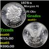 Image 1 : 1878-s Morgan Dollar $1 Grades GEM+ Unc