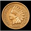 Image 2 : 1863 Indian Cent 1c Grades xf+