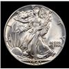 Image 2 : 1941-p Walking Liberty Half Dollar 50c Grades Select+ Unc