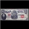 Image 2 : 1907 $5 Large Size Legal Tender Note "WoodChopper" Fr-91 Grades vf+