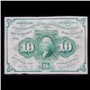 Image 2 : 1862 US Fractional Currency 10c First Issue fr-1242 Washington Scarcest Variety Grades Choice AU/BU 