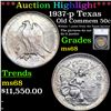 Image 1 : ***Auction Highlight*** 1937-p Texas Old Commem Half Dollar 50c Graded ms68 By SEGS (fc)