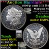 Image 1 : ***Auction Highlight*** 1896-p vam 3 I3 R4 Morgan Dollar $1 Graded ms64+ DMPL By SEGS (fc)