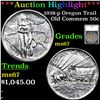 Image 1 : ***Auction Highlight*** 1938-p Oregon Trail Old Commem Half Dollar 50c Graded ms67 By SEGS (fc)