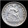 Image 2 : ***Auction Highlight*** 1853-p Arrows Seated Liberty Half Dime 1/2 10c Graded ms64+ By SEGS (fc)
