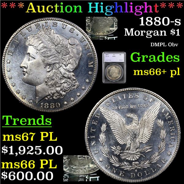 ***Auction Highlight*** 1880-s Morgan Dollar $1 Graded ms66+ pl By SEGS (fc)