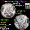 Image 1 : ***Auction Highlight*** 1904-o Morgan Dollar $1 Graded ms66+ By SEGS (fc)