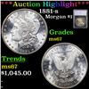 Image 1 : ***Auction Highlight*** 1881-s Morgan Dollar $1 Graded ms67 By SEGS (fc)