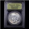Image 4 : ***Auction Highlight*** 1928-p vam 3 I2 R5 Peace Dollar $1 Graded Select Unc By USCG (fc)