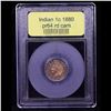 Image 4 : Proof ***Auction Highlight*** 1880 Indian Cent 1c Graded Choice Proof Red Cameo By USCG (fc)