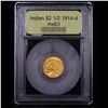 Image 4 : ***Auction Highlight*** 1914-d Gold Indian Quarter Eagle $2 1/2 Graded Select Unc By USCG (fc)