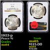 Image 1 : NGC 1923-p Peace Dollar $1 Graded ms64 By NGC