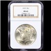 Image 2 : NGC 1923-p Peace Dollar $1 Graded ms64 By NGC