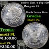 Image 1 : 1880-o Vam 4 Top 100 Morgan Dollar $1 Graded Unc+ PL By USCG
