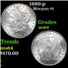 Image 1 : 1880-p Morgan Dollar $1 Graded Choice Unc