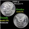 Image 1 : 1889-p Morgan Dollar $1 Graded Select Unc PL