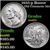 Image 1 : 1935-p Boone Old Commem Half Dollar 50c Graded GEM+ Unc