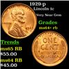 Image 1 : 1929-p Lincoln cent 1c Graded Choice+ Unc RB