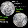 Image 1 : 1891-s Morgan Dollar $1 Graded Select Unc