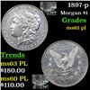 Image 1 : 1897-p Morgan Dollar $1 Graded Unc+ PL