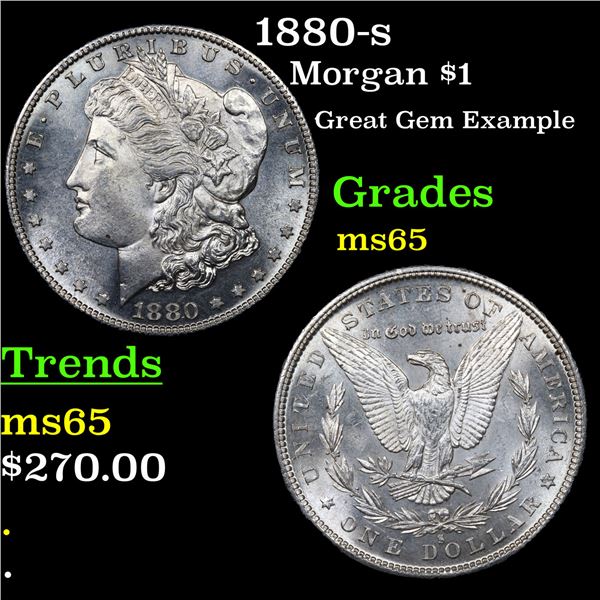 1880-s Morgan Dollar $1 Graded GEM Unc