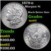 Image 1 : 1879-o Morgan Dollar $1 Graded Select Unc
