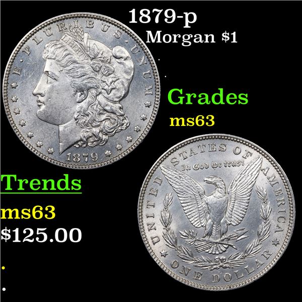 1879-p Morgan Dollar $1 Graded Select Unc