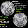 Image 1 : 1890-s Morgan Dollar $1 Graded Choice+ Unc