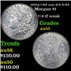 Image 1 : 1878-p 7/8tf vam 41A I3 R4 Morgan Dollar $1 Graded Choice AU