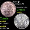 Image 1 : 1921-p Morgan Dollar $1 Graded GEM+ Unc