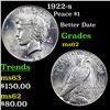 Image 1 : 1922-s Peace Dollar $1 Graded Select Unc