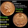 Image 1 : 1907 Indian Cent 1c Graded Select Unc BN