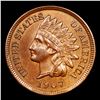 Image 2 : 1907 Indian Cent 1c Graded Select Unc BN