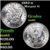 Image 1 : 1882-o Morgan Dollar $1 Graded BU+