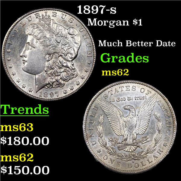 1897-s Morgan Dollar $1 Graded Select Unc