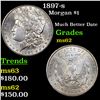 Image 1 : 1897-s Morgan Dollar $1 Graded Select Unc