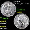 Image 1 : 1944-p Walking Liberty Half Dollar 50c Graded Select+ Unc