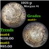 Image 1 : 1921-p Morgan Dollar $1 Graded Select+ Unc