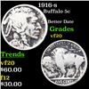 Image 1 : 1916-s Buffalo Nickel 5c Graded vf, very fine