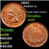 Image 1 : 1883 Indian Cent 1c Graded Choice AU