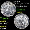 Image 1 : 1942-p Walking Liberty Half Dollar 50c Graded Choice+ Unc