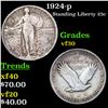 Image 1 : 1924-p Standing Liberty Quarter 25c Graded vf++