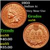 Image 1 : 1903 Indian Cent 1c Graded Choice AU/BU Slider