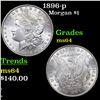Image 1 : 1896-p Morgan Dollar $1 Graded Choice Unc