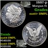 Image 1 : 1887-p Morgan Dollar $1 Graded Select Unc+ DMPL