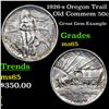 Image 1 : 1926-s Oregon Trail Old Commem Half Dollar 50c Graded GEM Unc